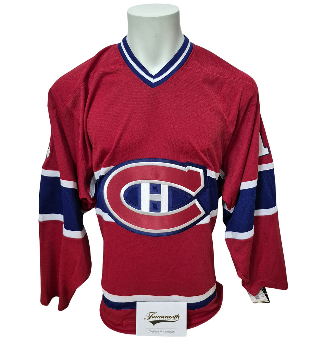 Chandail officiel Adidas Classic signé - Yvon Lambert domicile Frameworth coa