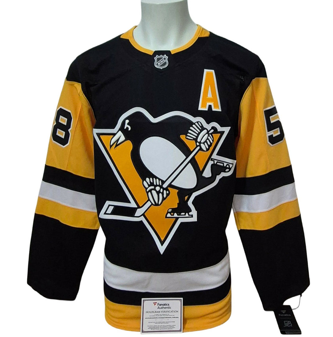 Official Fanatics Premium signed jersey - Kris Letang home inscribed and LE Fanatics coa