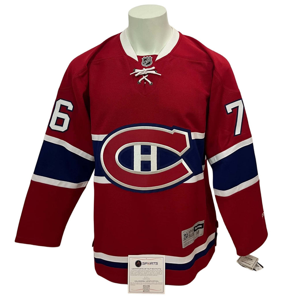 Official Reebok signed jersey - PK Subban home AJs coa