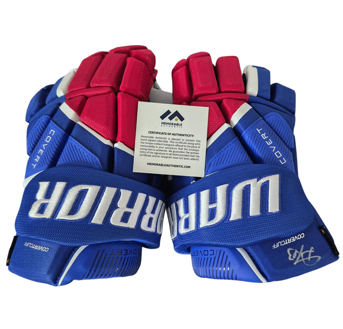 Gants officiels Warrior signés - Ivan Demidov Memorable coa