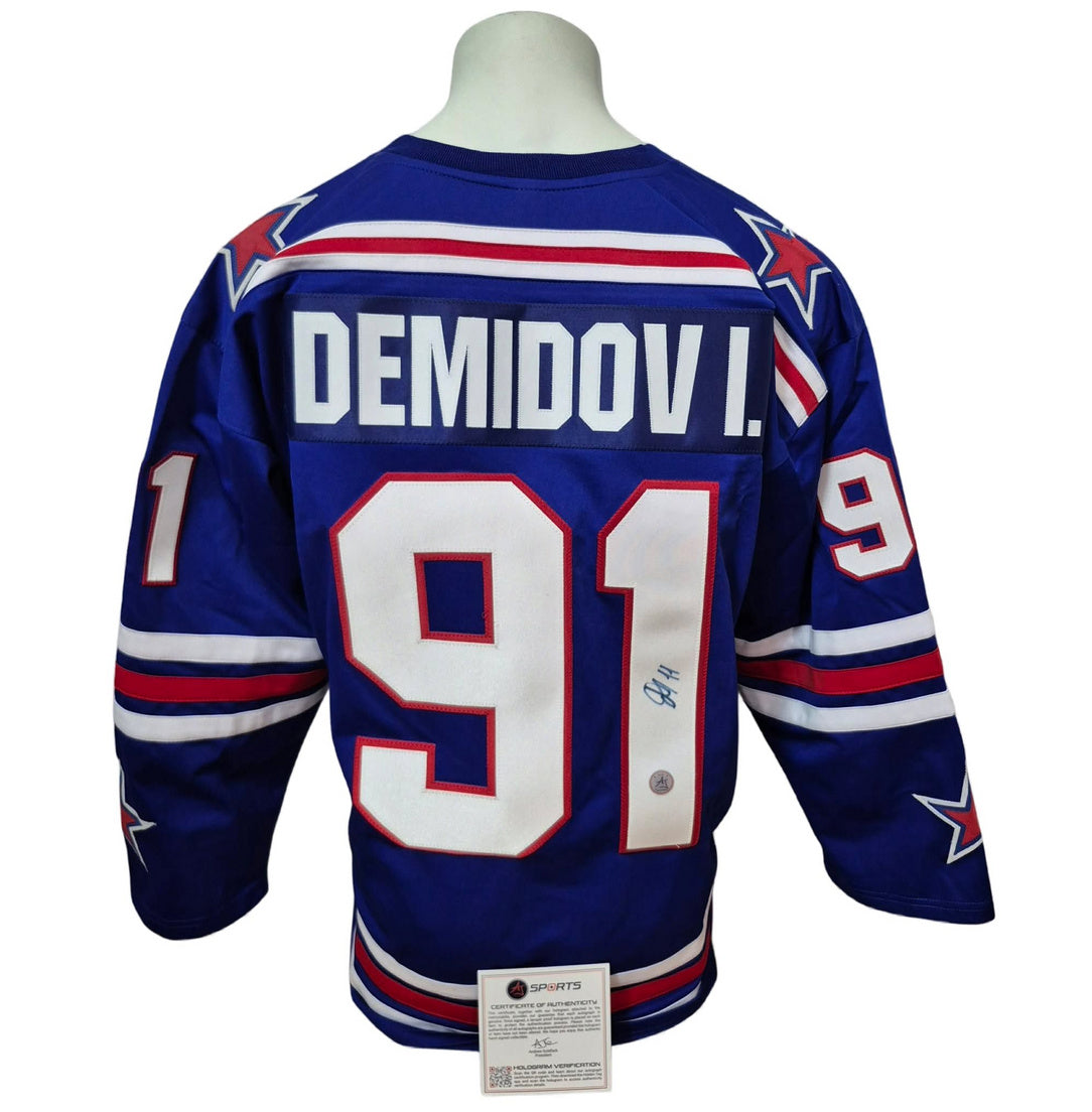 Chandail personnalisé KHL signé - Ivan Demidov St Petersburg AJs coa