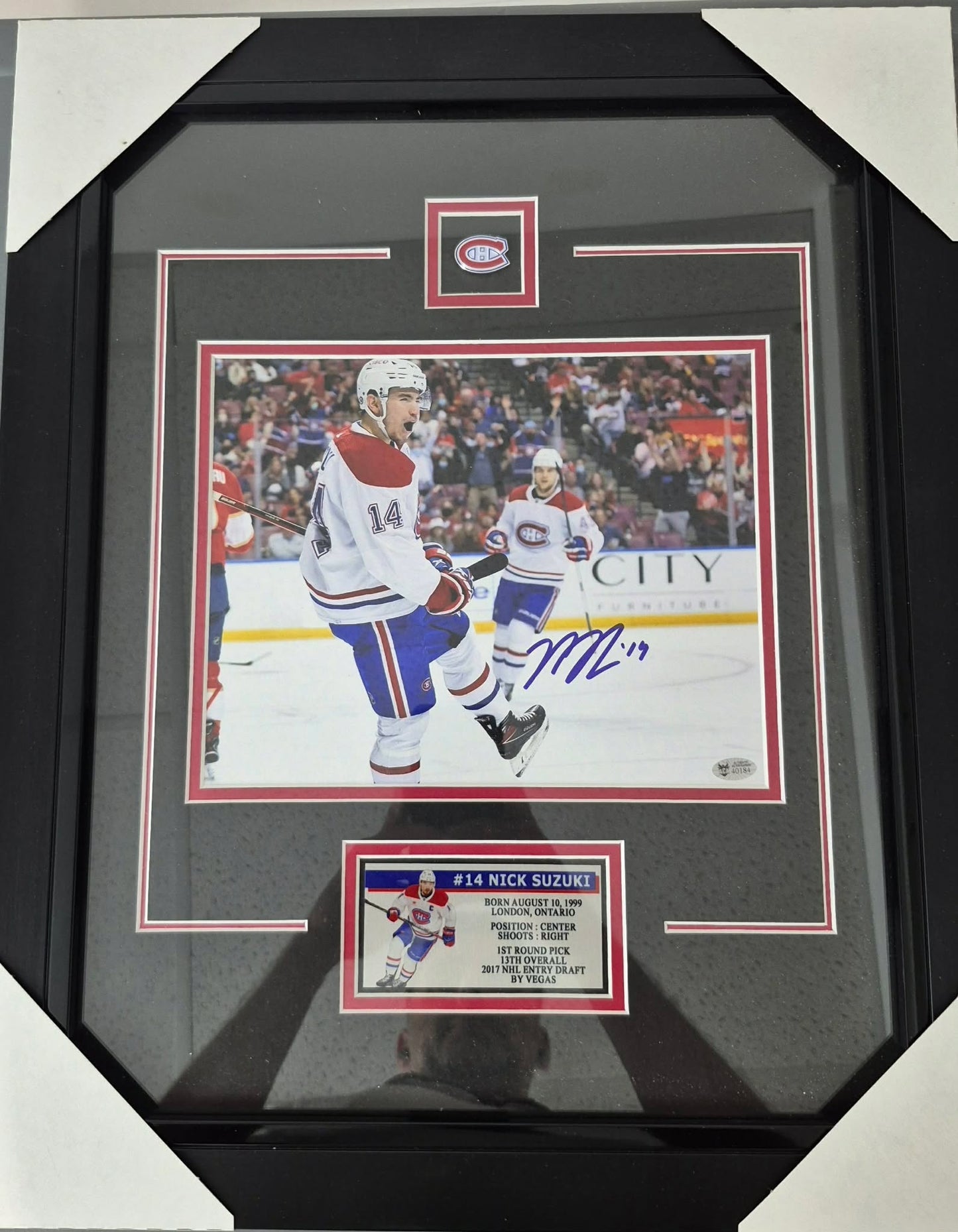 FRAMED 21X17 - Nick Suzuki signed pictures ACA coa