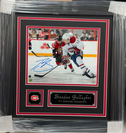 FRAMED Official signed 8x10 picture - Brendan Gallagher East Coast coa