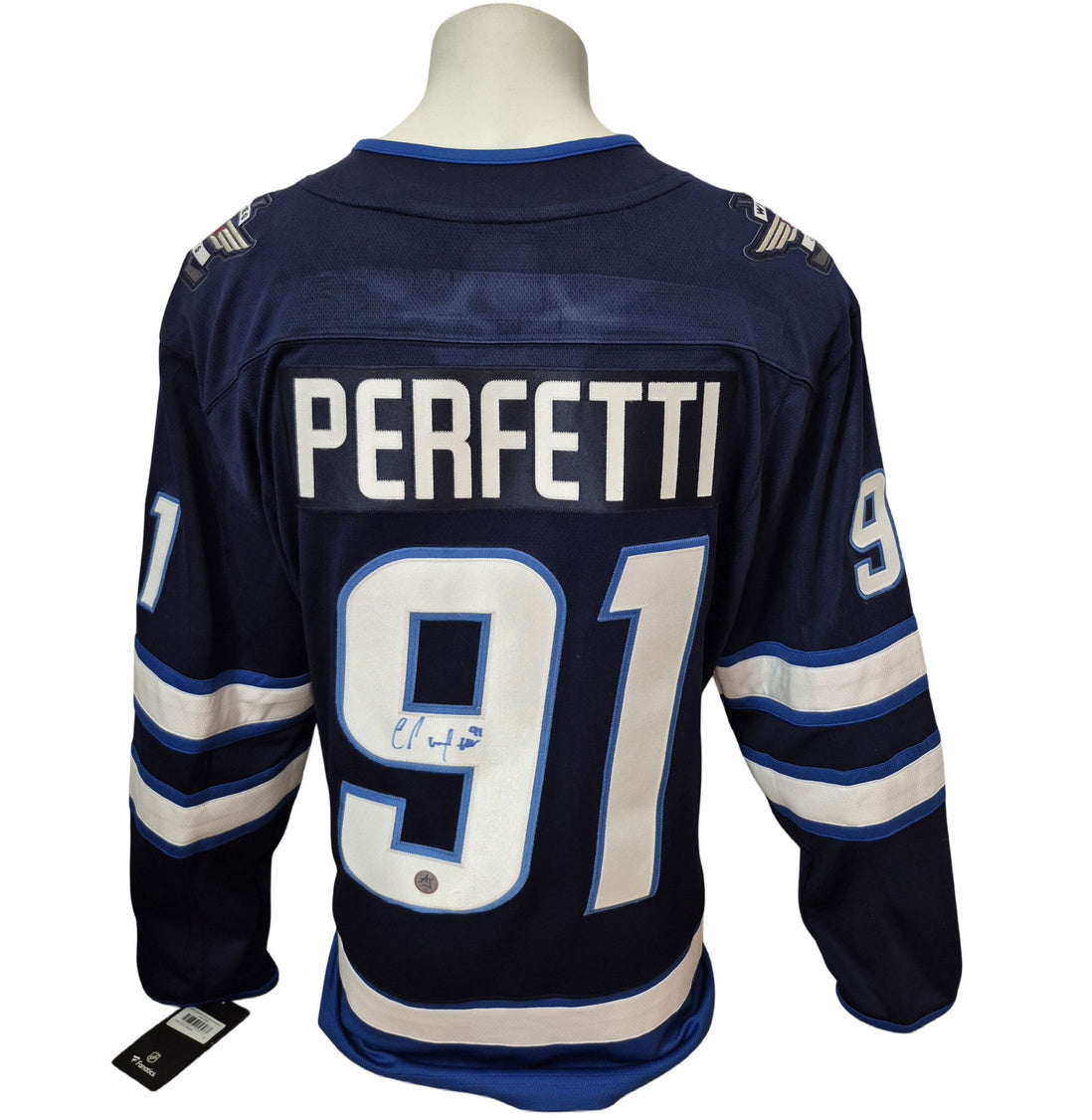 Fanatics signed jersey - Cole Perfetti home Ajs coa