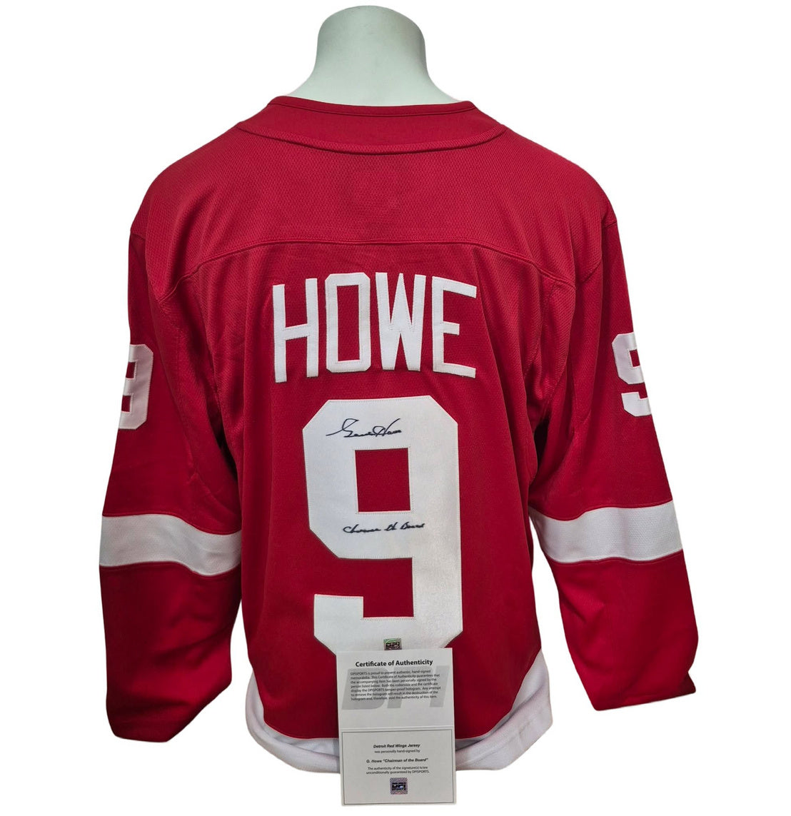 Fanatics signed jersey - Gordie Howe inscribed Chairman of the board DPI coa