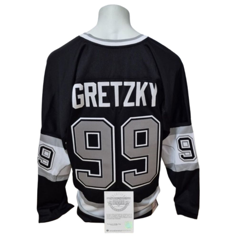 Chandail officiel Mitchell & Ness signé - Wayne Gretzky (saison 1992-1993) avec écusson de la Coupe Stanley UD coa