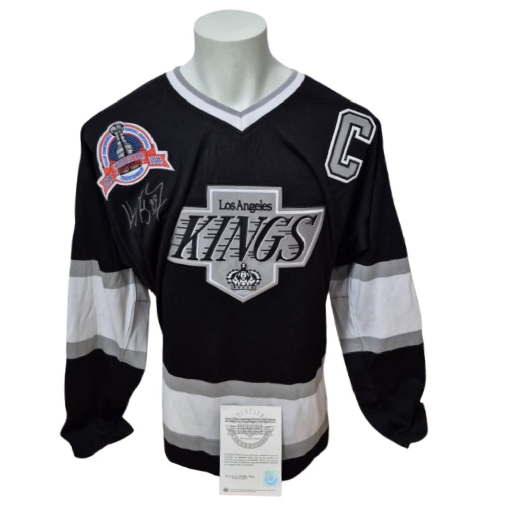 Chandail officiel Mitchell & Ness signé - Wayne Gretzky (saison 1992-1993) avec écusson de la Coupe Stanley UD coa