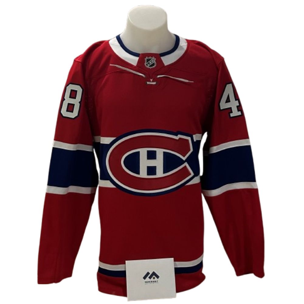 Chandail officiel Fanatics Premium signé - Lane Hutson domicile Memorable coa