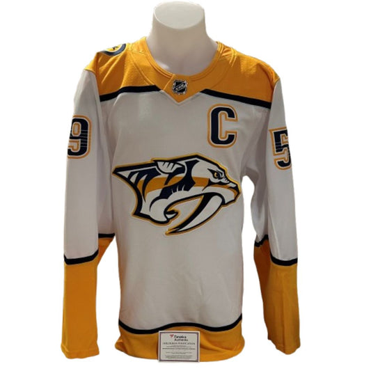 Official Adidas signed jersey - Roman Josi away fanatics coa