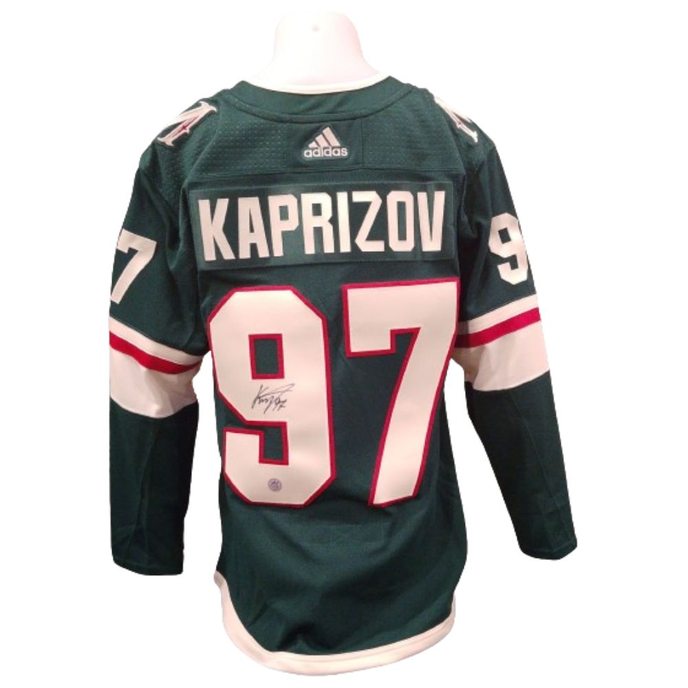 Official Adidas signed jersey - Kirill Kaprizov home AJs coa