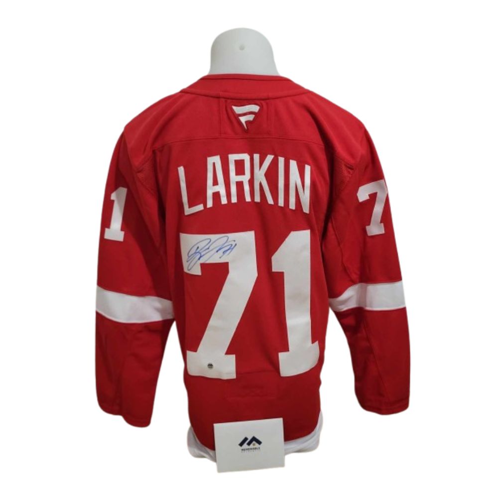 Chandail officiel Fanatics Premium signé - Dylan Larkin domicile Memorable coa