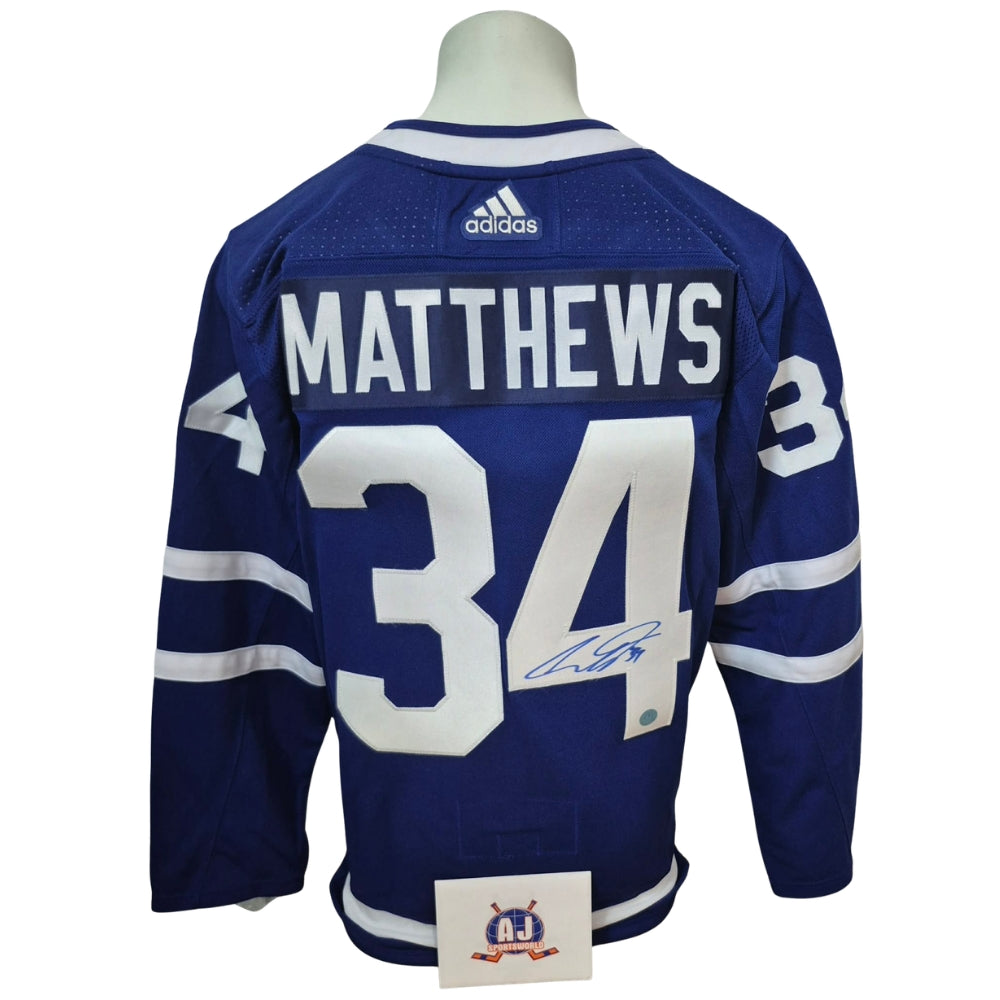 Official Adidas signed jersey - Auston Matthews home AJs coa