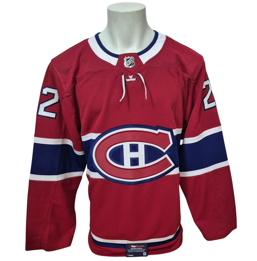 Chandail officiel Adidas signé - Cole Caufield 22 chandail local recrue Fanatics coa