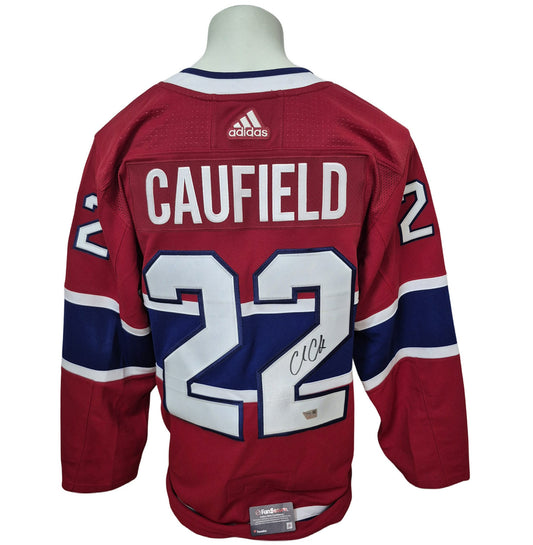 Official Adidas signed jersey - Cole Caufield 22 rookie home Fanatics coa