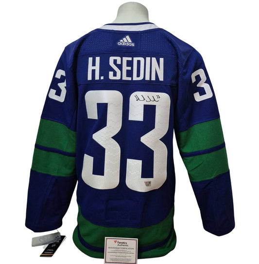 Official Adidas signed jersey - Henrik Sedin blue orca Fanatics coa