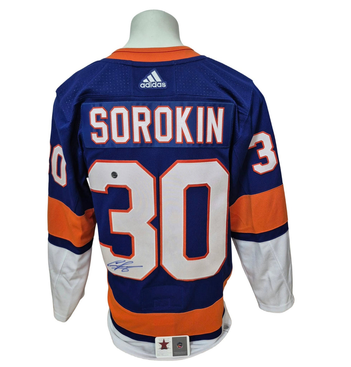 Official Adidas signed jersey - Ilya Sorokin home Starside coa