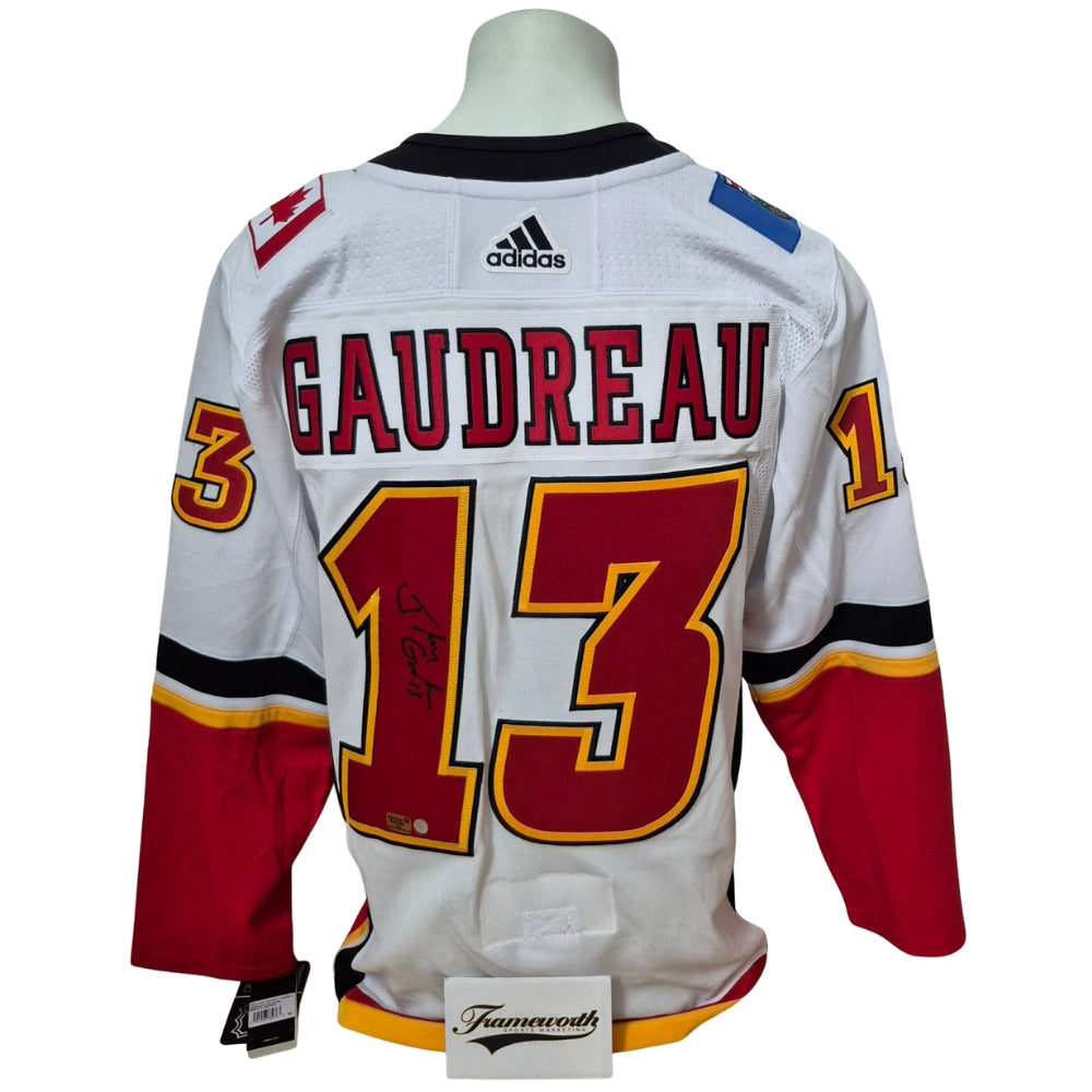 Official Adidas signed jersey - Johnny Gaudreau away Frameworth coa