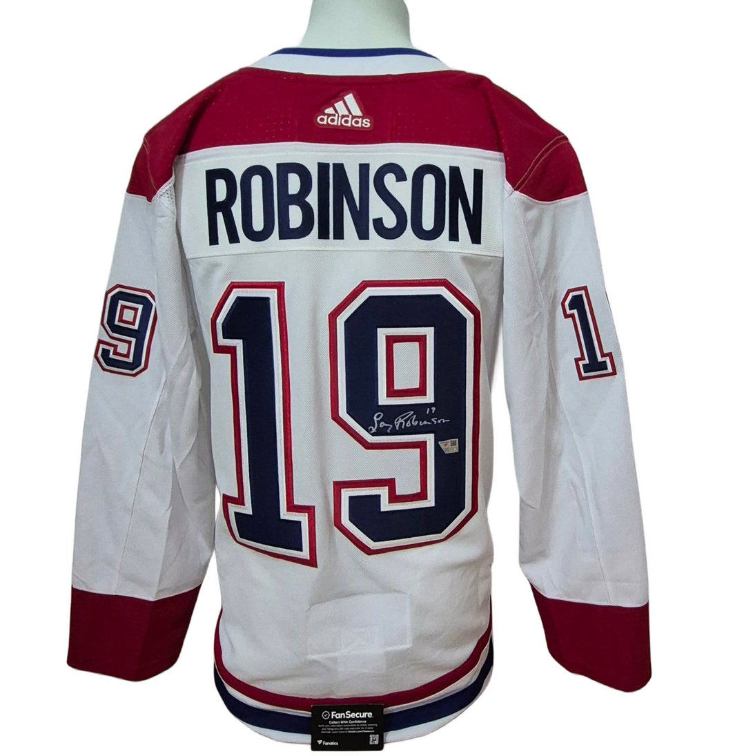 Chandail officiel Adidas signé - Larry Robinson à l'extérieur Fanatics coa