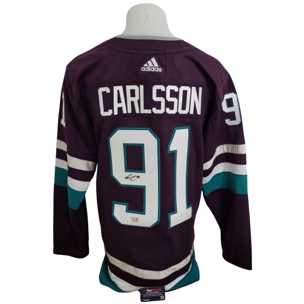 Official Adidas signed jersey - Leo Carlsson purple Fanatics coa