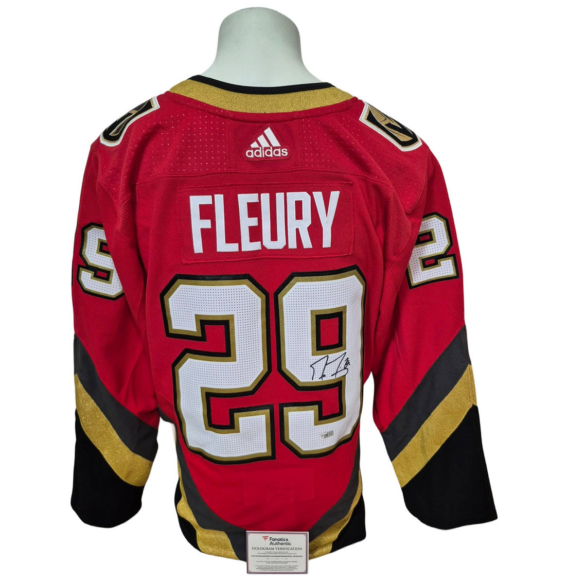 Official Adidas signed jersey - Marc-André Fleury 3rd red Fanatics coa 