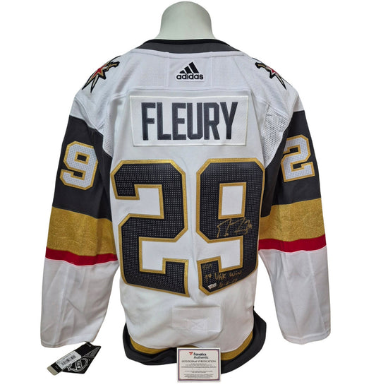 Official Adidas signed jersey - Marc-André Fleury away inscribed and LE/29 Fanatics coa 