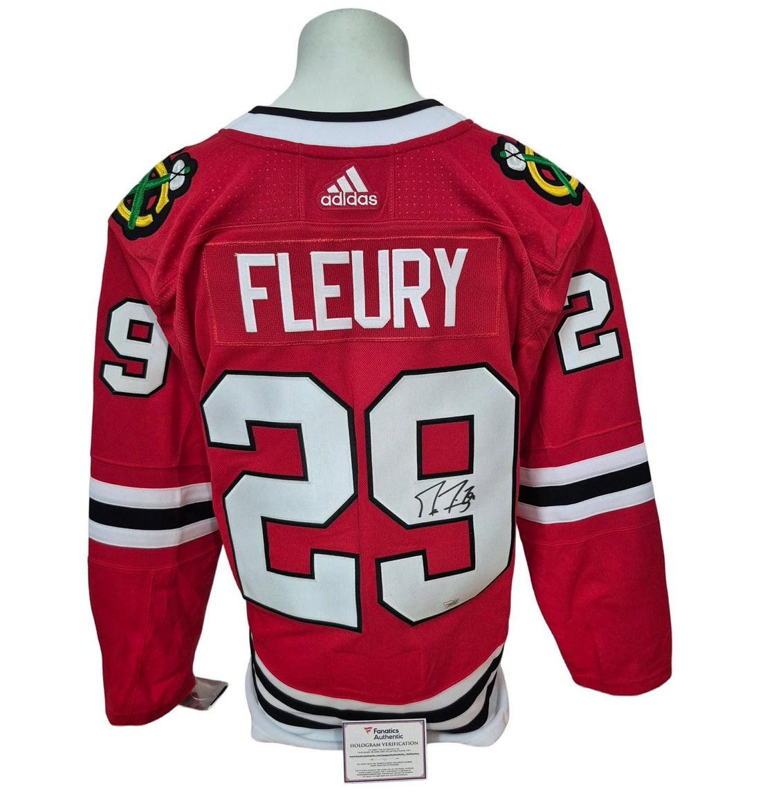 Chandail officiel Adidas signé - Marc-André Fleury domicile Fanatics coa