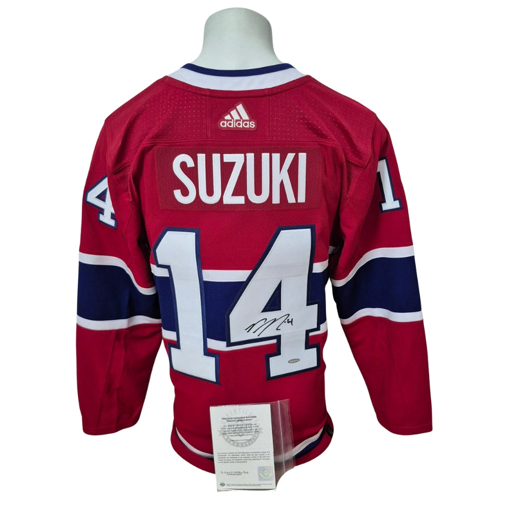 Official Adidas signed jersey - Nick Suzuki home UD coa