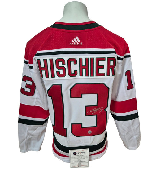 Official Adidas signed jersey - Nico Hischier alternate AJs coa