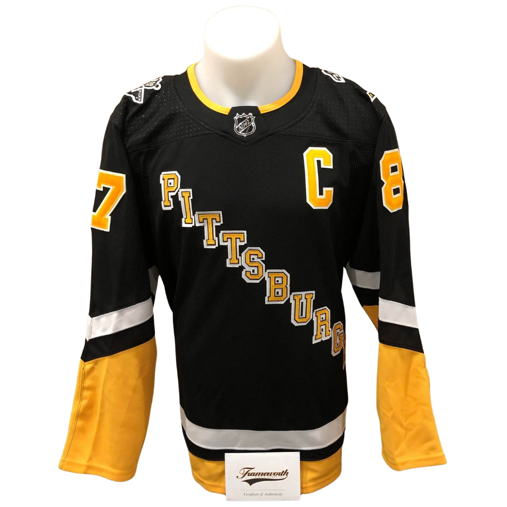 Official Adidas signed jersey - Sidney Crosby 3rd black Frameworth coa