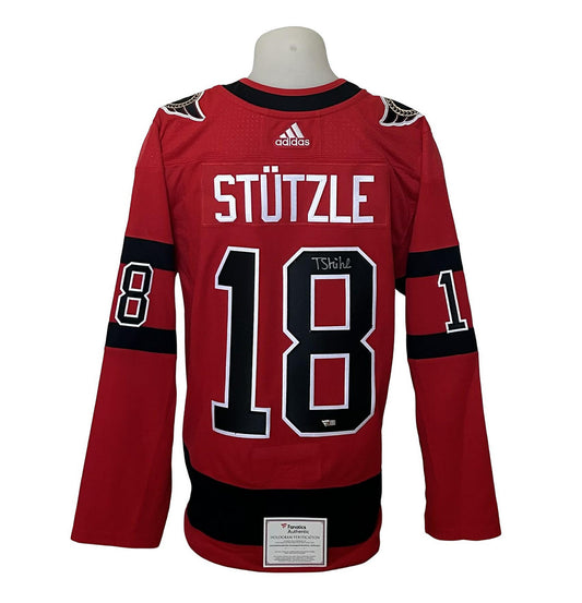 Official Adidas signed jersey - Tim Stutzle red Fanatics coa