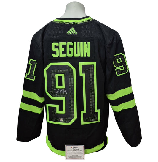 Official Adidas signed jersey - Tyley Seguin blackout alternate Fanatics coa