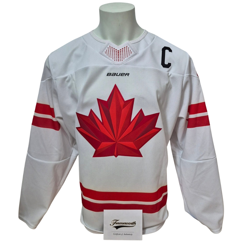 Chandail officiel Bauer Semi Pro signé - Sidney Crosby 2026 blanc et LE/187 Frameworth coa