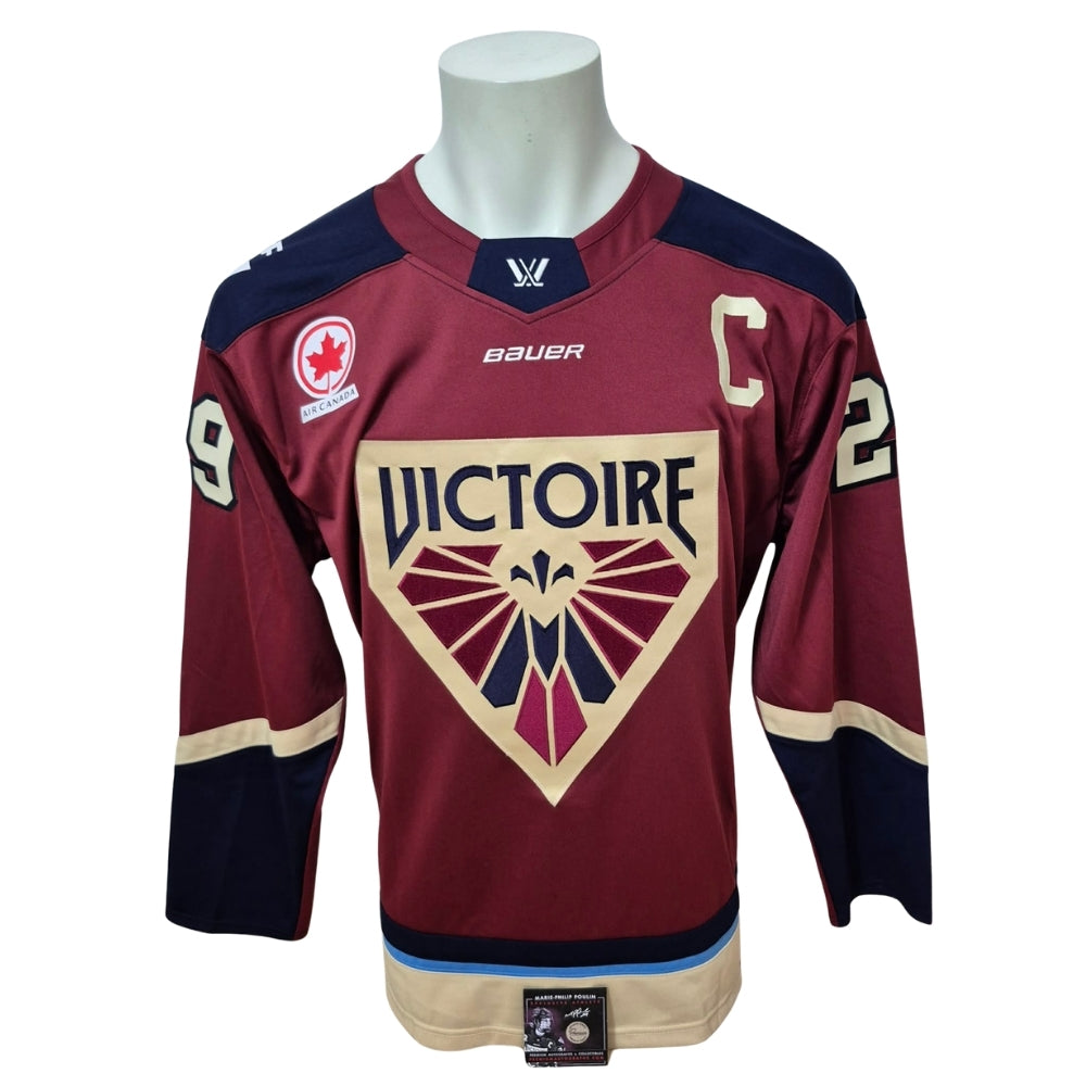 Chandail officiel Bauer signé - Marie-Philippe Poulin domicileavec  inscription « capitaine clutch » Premium Autograph coa