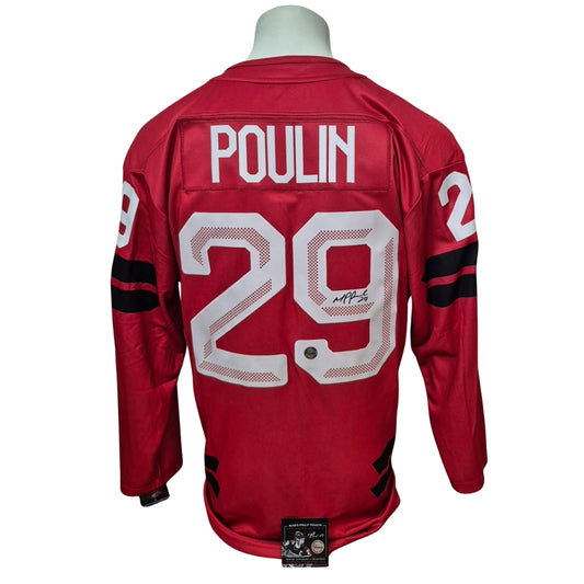 Official Bauer signed jersey - Marie-Philippe Poulin red 2026 Premium Autograph coa