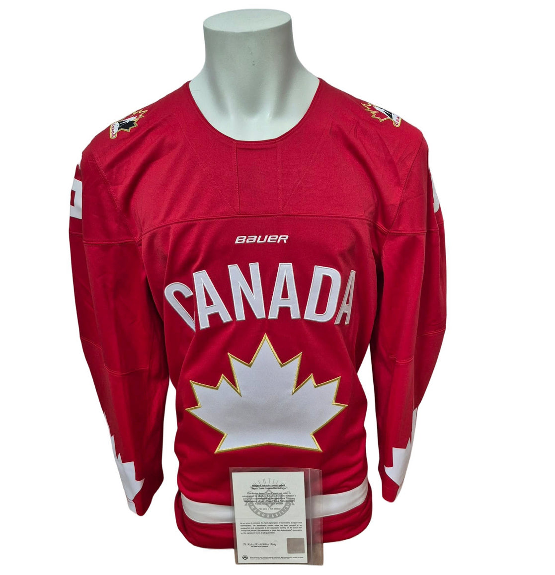 Official Bauer signed jersey - Matthew Schaefer red UD coa