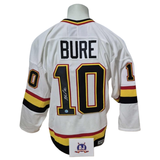 Official CCM signed vintage jersey - Pavel Bure white flying skates Ajs coa