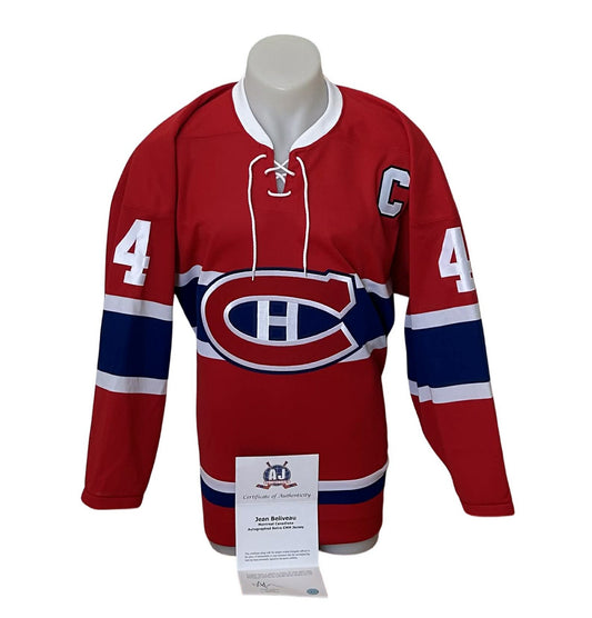 Official CCM vintage signed jersey - Jean Beliveau home AJs coa