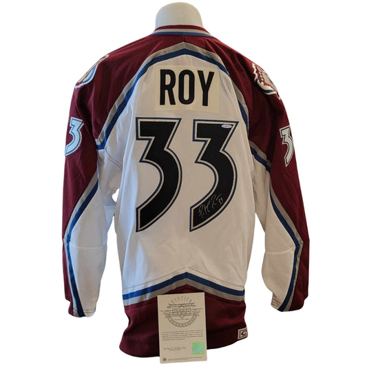Official CCM vintage signed jersey - Patrick Roy white UD coa