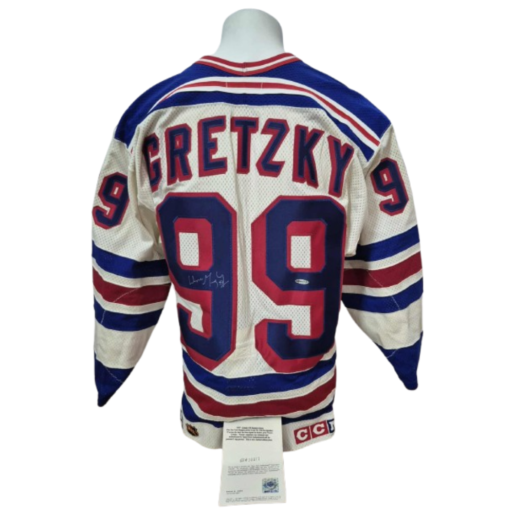 Chandail officiel Double CCM Pro signé - Wayne Gretzky blanc UD coa