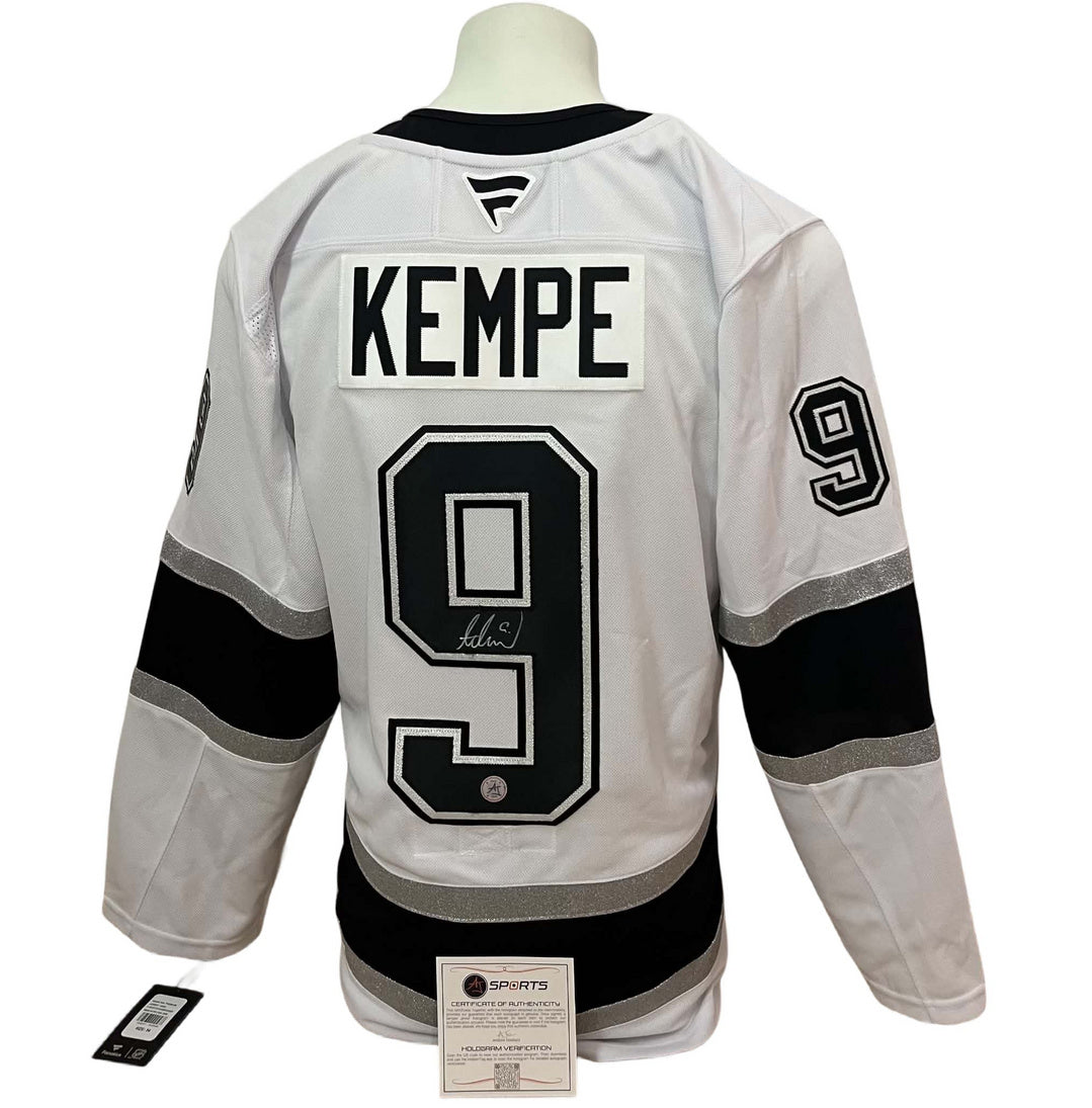 Chandail officiel Fanatics Premium signé - Adrian Kempe extérieur AJS coa