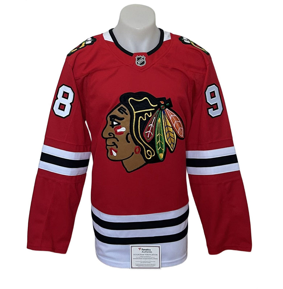 Chandail officiel Fanatics Premium signé - Connor Bedard domicile Fanatics coa