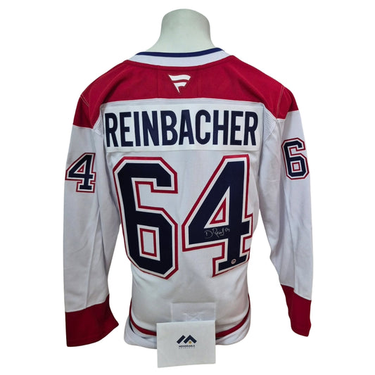 Chandail officiel Fanatics Premium signé - David Reinbacher away Memorable coa