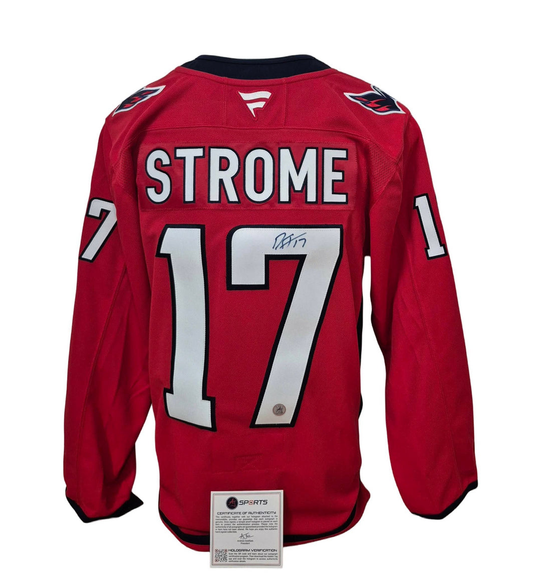 Chandail officiel Fanatics Premium signé - Dylan Strome domicile Ajs coa