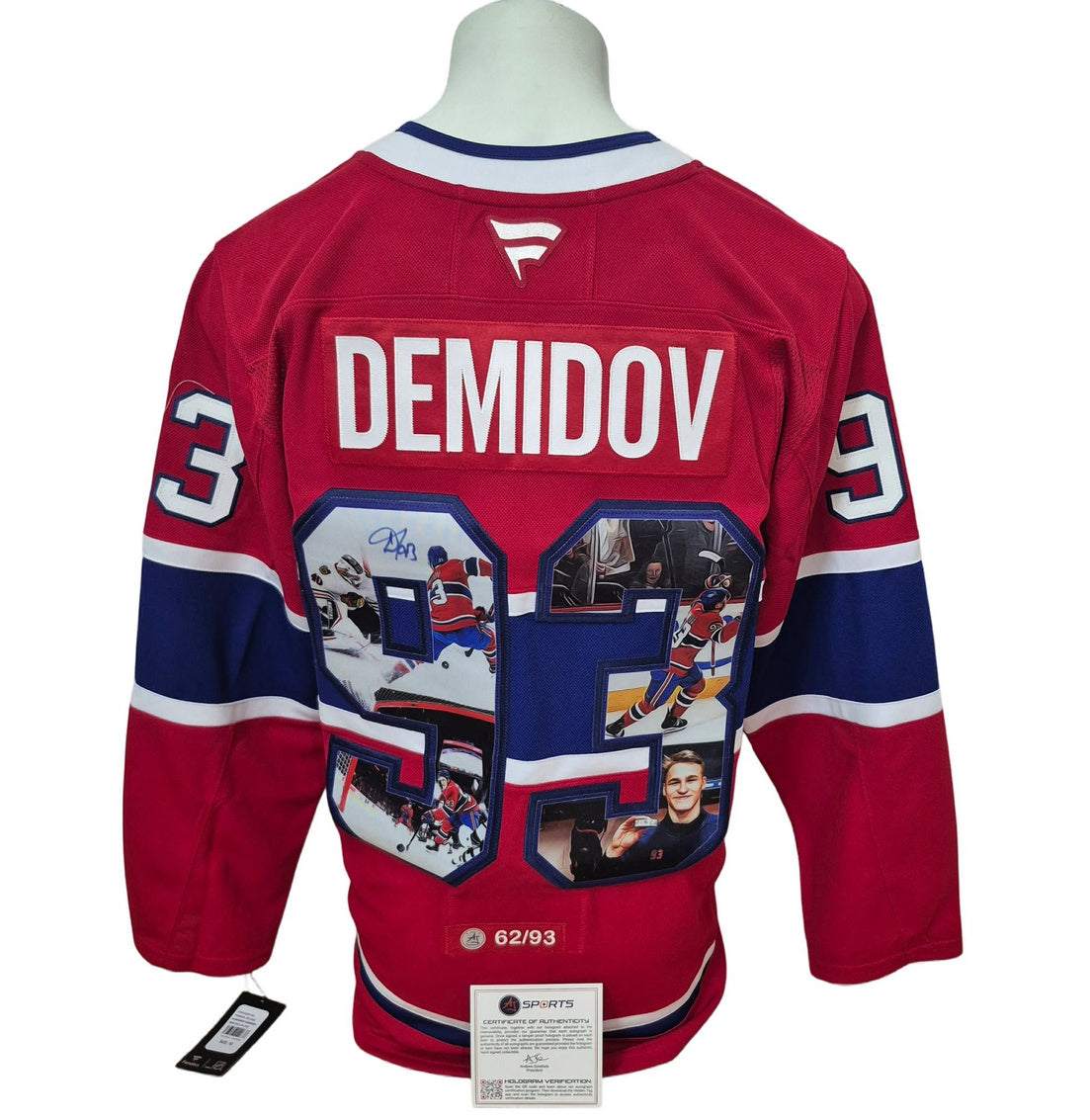 Official Fanatics Premium signed jersey - Ivan Demidov home LE Art Jersey AJs coa