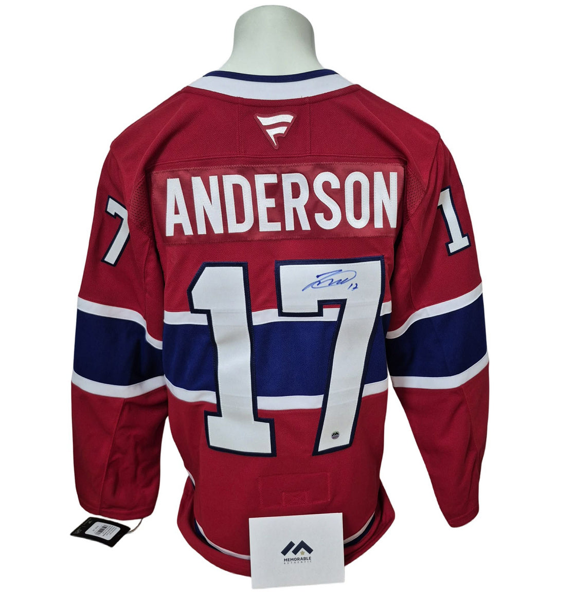 Chandail officiel Fanatics Premium signé - Josh Anderson domicile Memorable coa