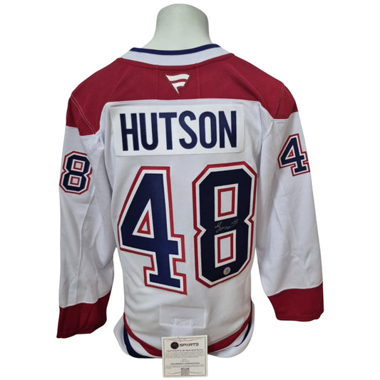 Official Fanatics Premium signed jersey - Lane Hutson away AJs coa