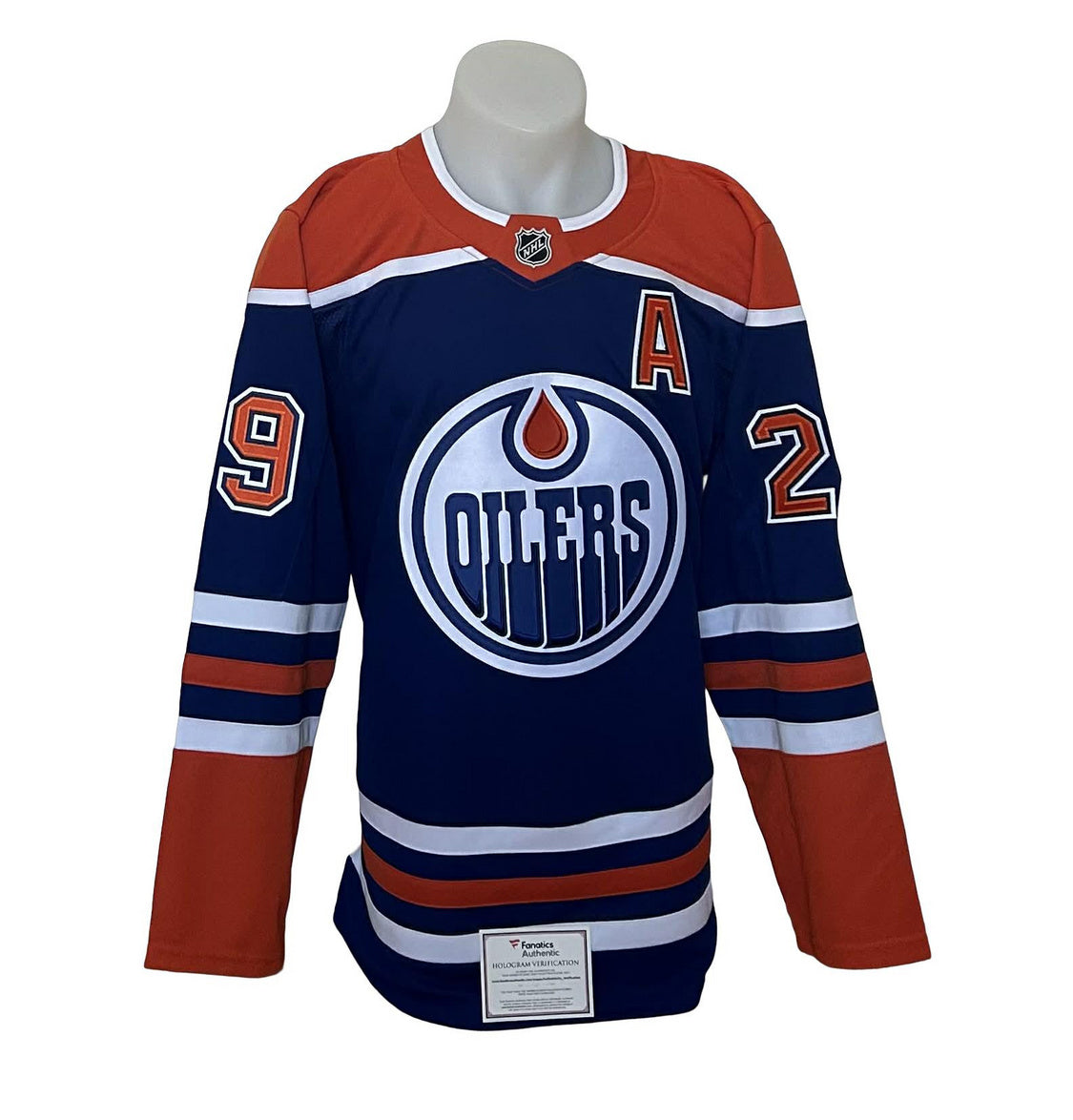 Chandail officiel Fanatics Premium signé - Leon Draisaitl domicile Fanatics coa