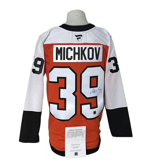 Official Fanatics Premium signed jersey - Matvei Michkov home DPI coa