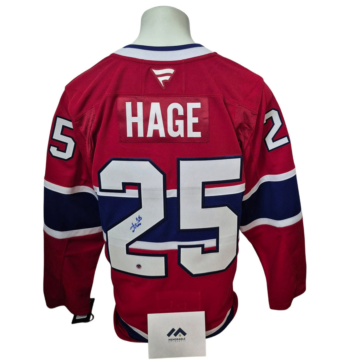 Chandail officiel Fanatics Premium signé - Michael Hage domicile Memorable coa