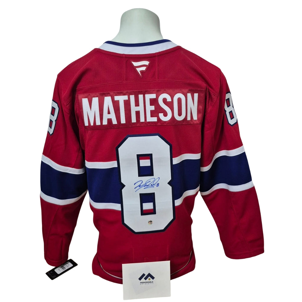 Chandail officiel Fanatics Premium signé - Mike Matheson domicile Memorable coa